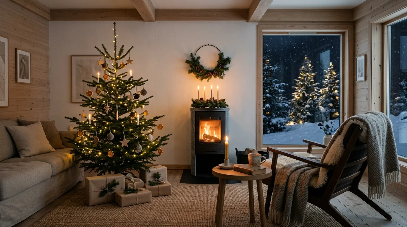 Finish with a Christmas home that feels calm and cozy inspiration for a Scandinavian holiday home.